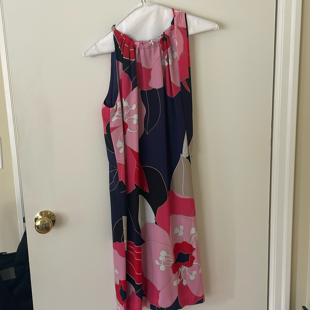 Trina Turk halter Dress Medium gorgeouss floral blue and pink